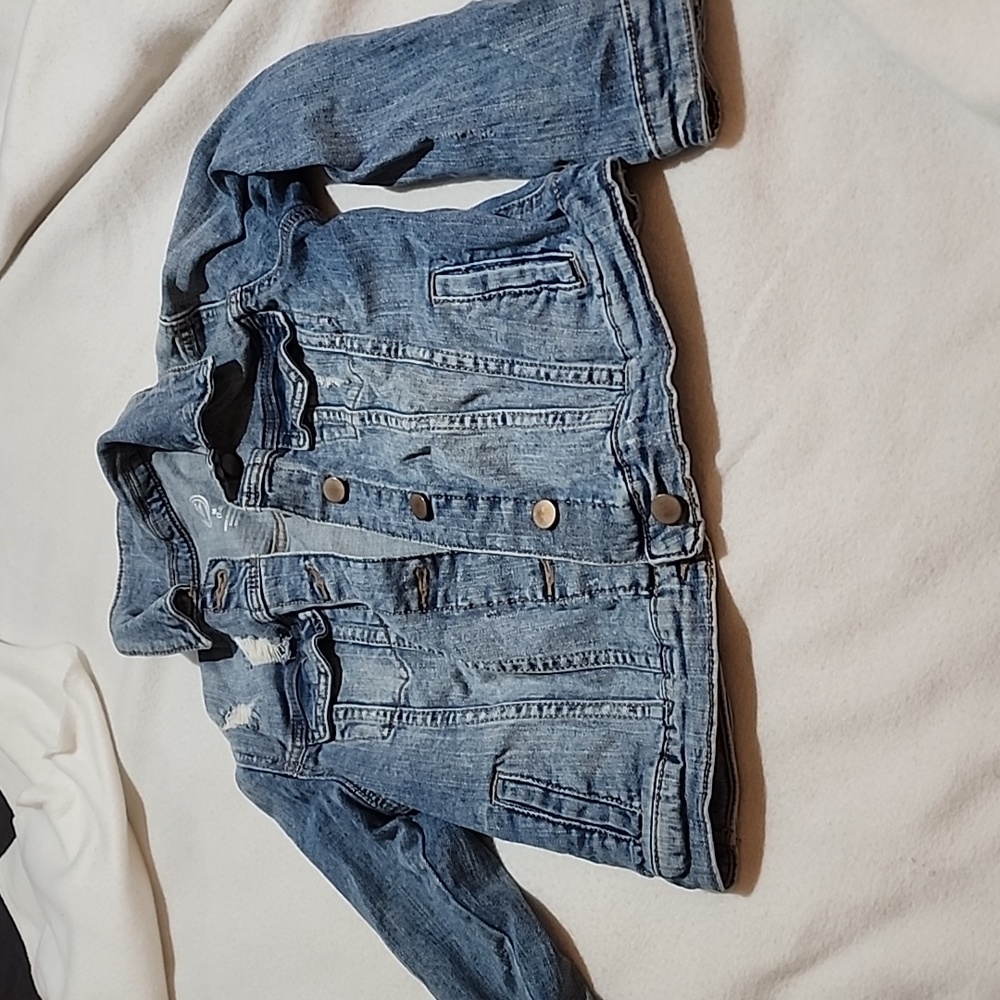 Wonder Nation Jean Jacket, distressed,  sz 7-8 Medium